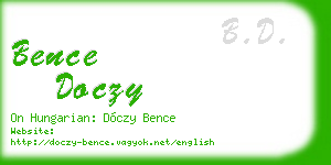 bence doczy business card